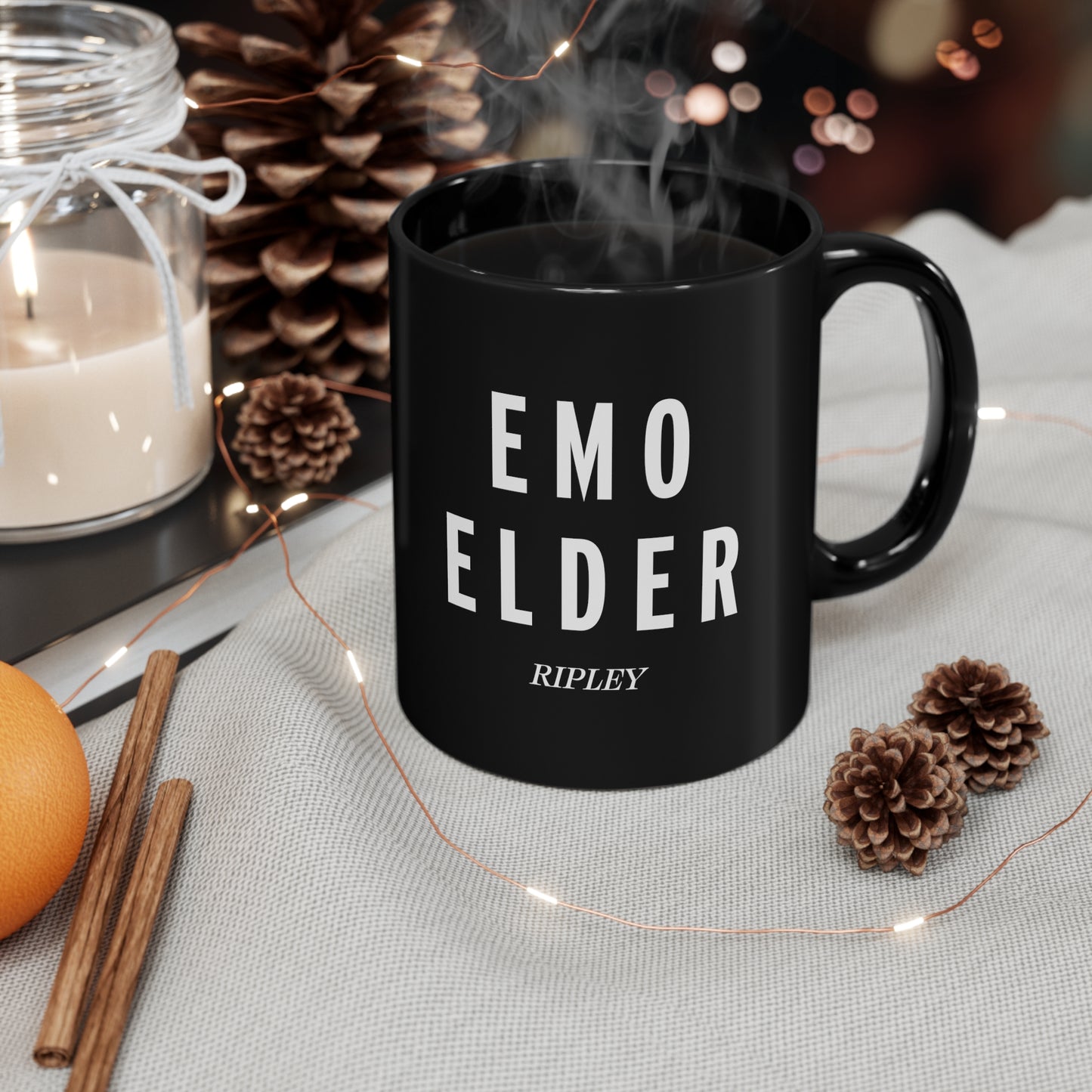 Emo Elder 11oz Black Mug