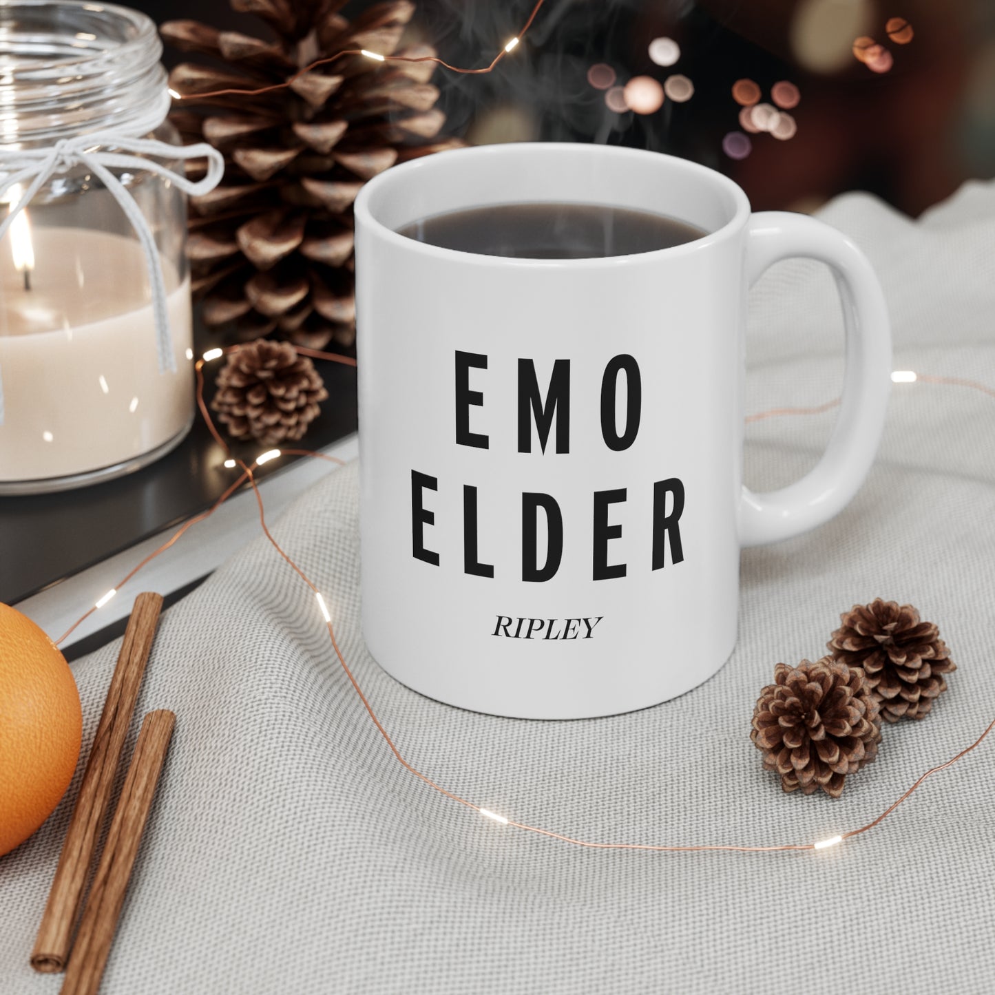 Emo Elder White Mug 11oz